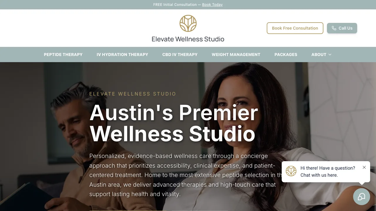 Elevate Wellness Studio website by RenoLens